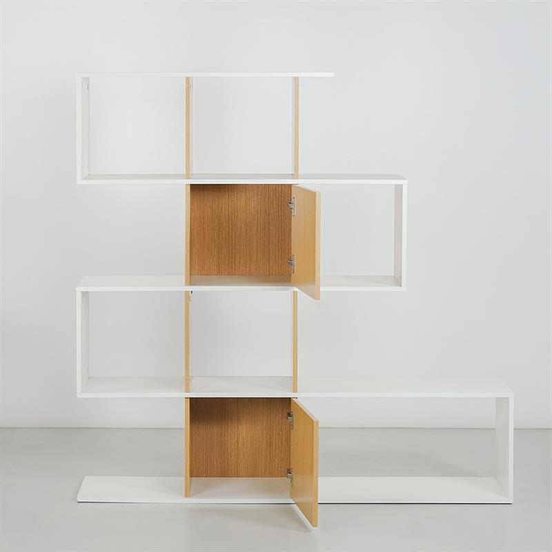 ZAGAN LIBRERIA BIANCA/ROVERE 145X30X145 CM