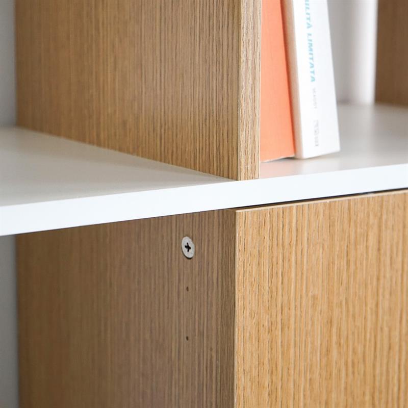 ZAGAN LIBRERIA BIANCA/ROVERE 145X30X145 CM