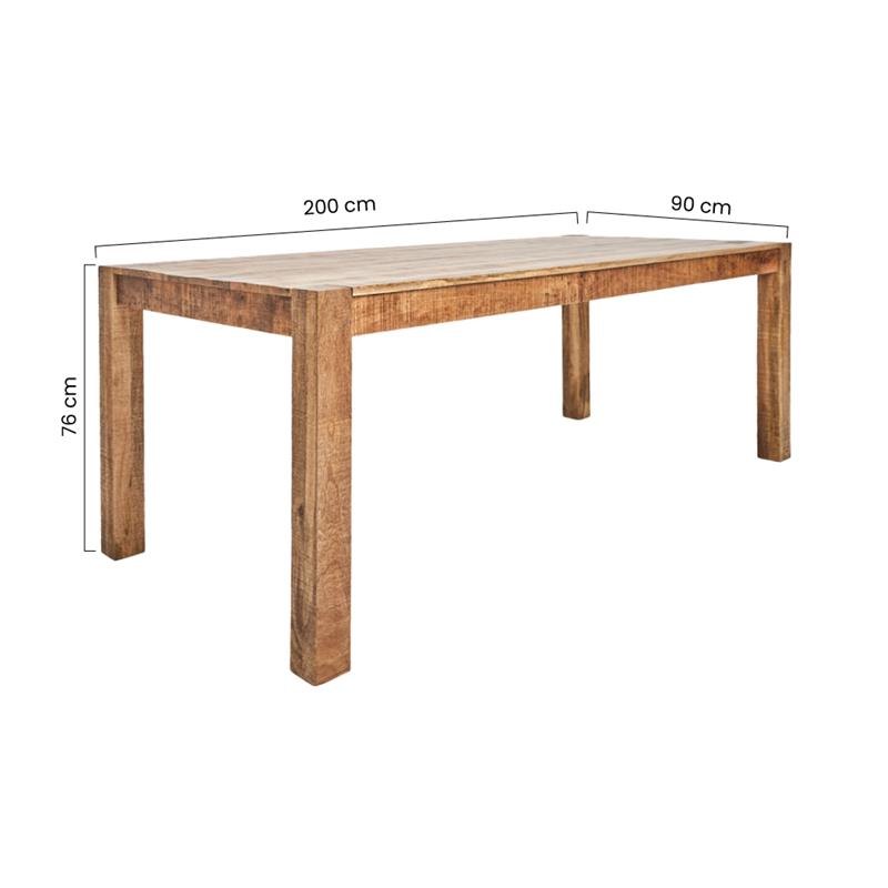 LUNA TAVOLO MANGO 200X90X76CM