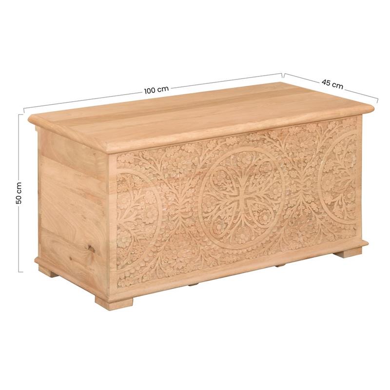 INDI CASSAPANCA SCOLPITA MANGO 100X45X50CM