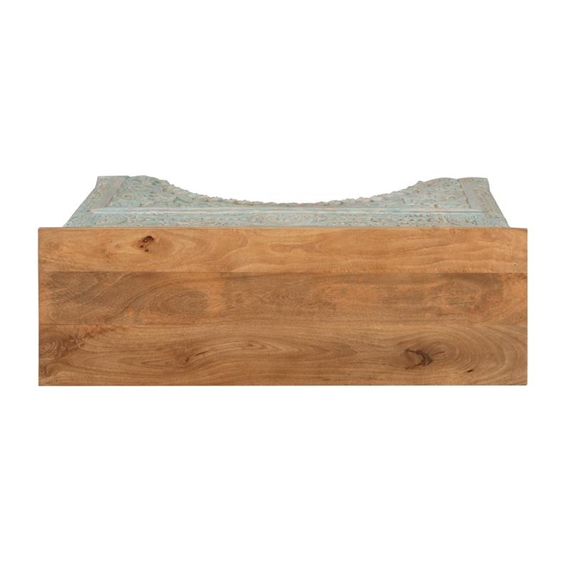 INDI CONSOLLE MANGO SCOLPITA BLU 120X40X82CM