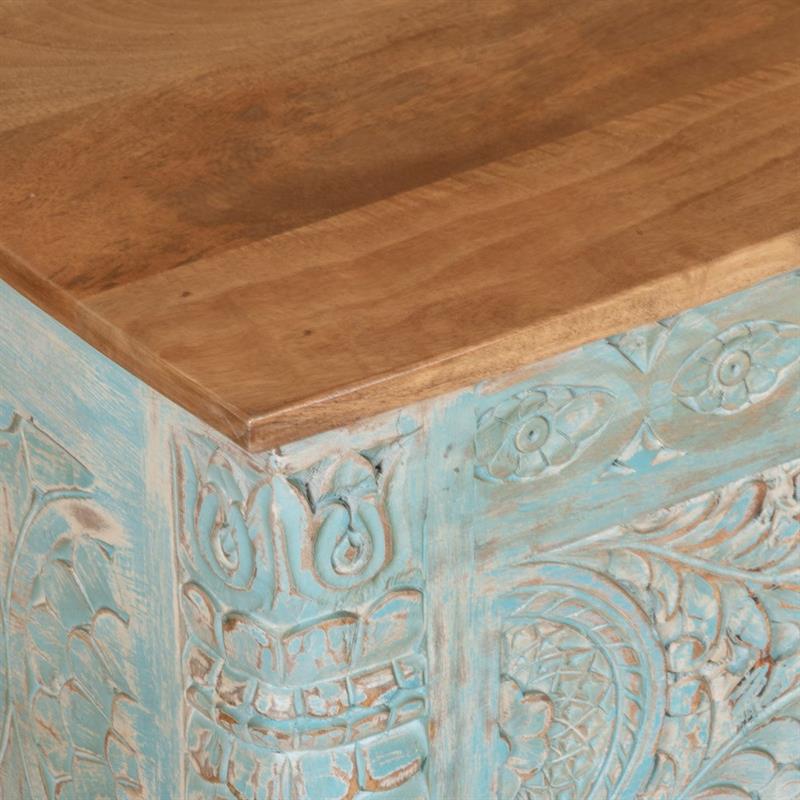 INDI CONSOLLE MANGO SCOLPITA BLU 120X40X82CM