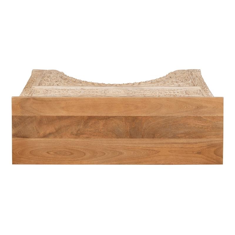 INDI CONSOLLE MANGO SCOLPITA BIANCA 120X40X80CM