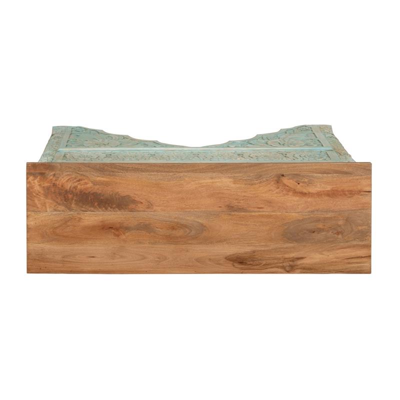 INDI CONSOLLE MANGO SCOLPITA BLU 120X40X82CM