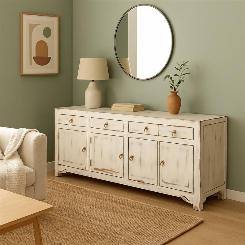 SIDE MADIA MANGO BIANCO 180X40X60CM