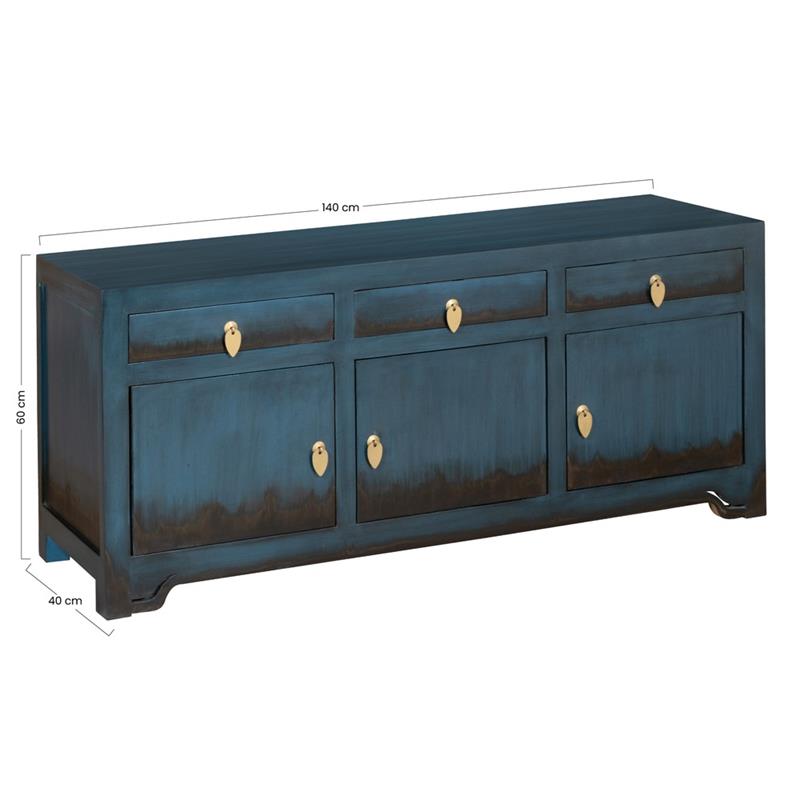 SIDE MADIA 3/A 3/C MANGO BLU 140X40X60CM