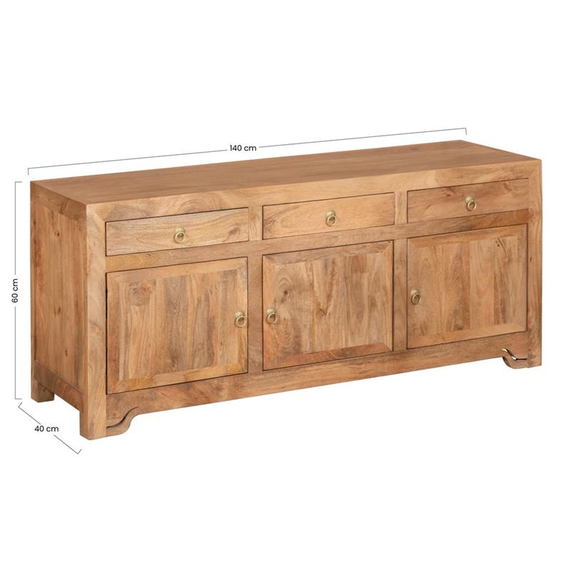 SIDE MADIA 3/A 3/C MANGO NAT 140X40X60CM