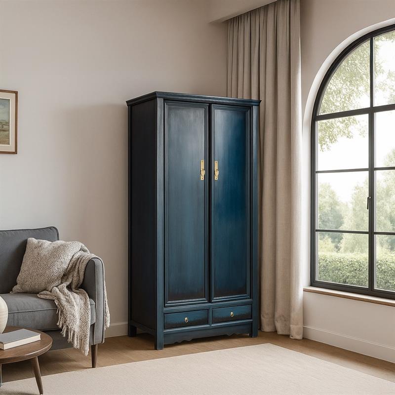 RAJA CABINET ORIENTALE 2/A MANGO BLU 100X45X200CM