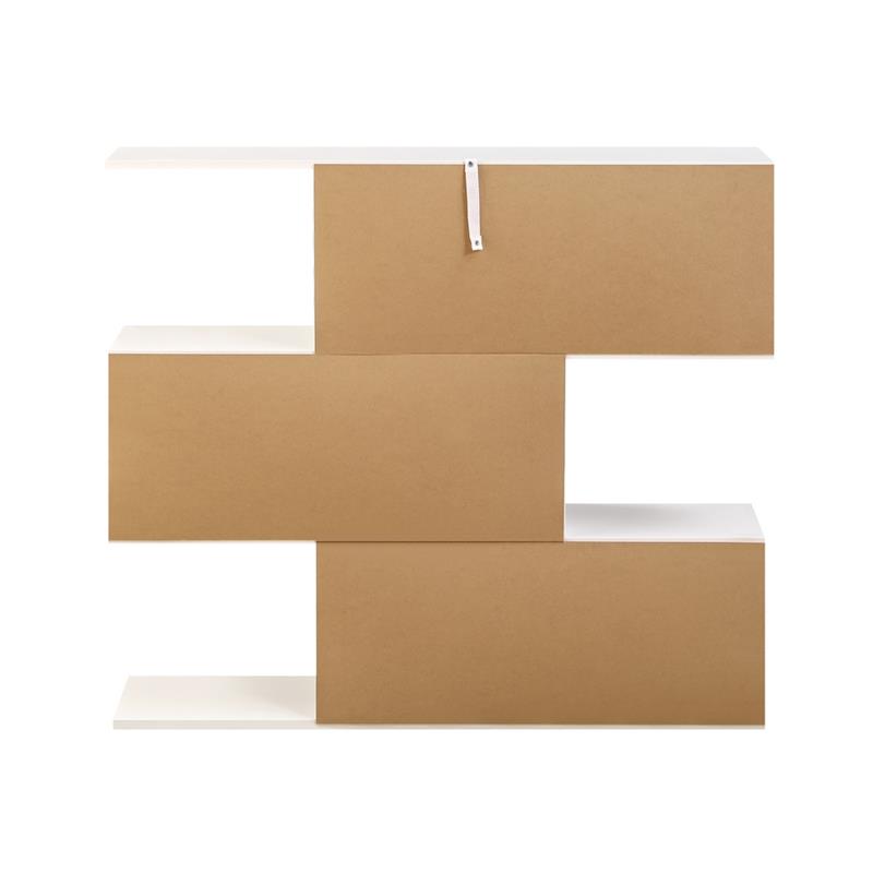 ZAGO LIBRERIA 3 RIPIANI BIANCA 110X25X97 CM