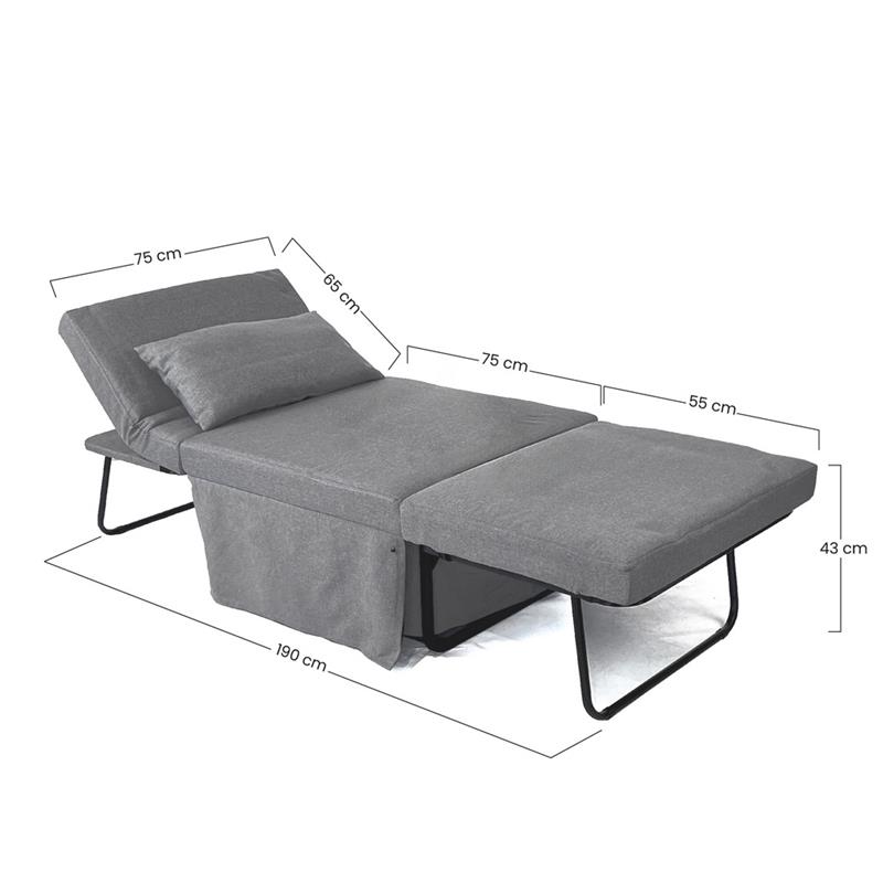 BIBI POUF LETTO GRIGIO SCURO #42