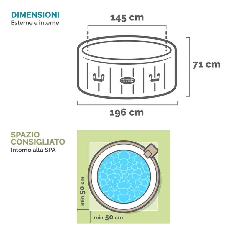 INTEX SPA IDROMASSAGGIO TON.216X71CM