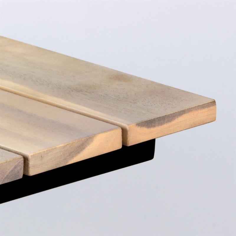 TAVOLO SANTORINI ACACIA SBIANCATA E FERRO 140X80X74CM