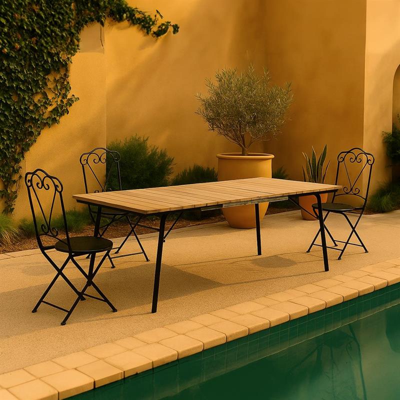 TAVOLO SANTORINI ALLUNGABILE 160/200X90X74 CM