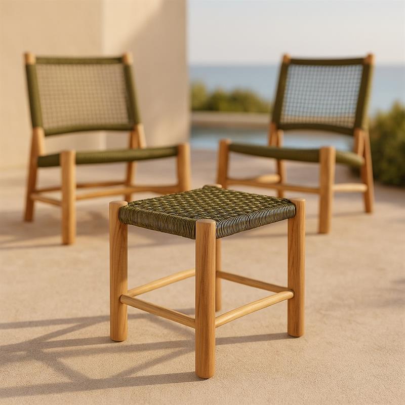 TERRA SGABELLO 68X38X45CM TEAK RICICLATO
