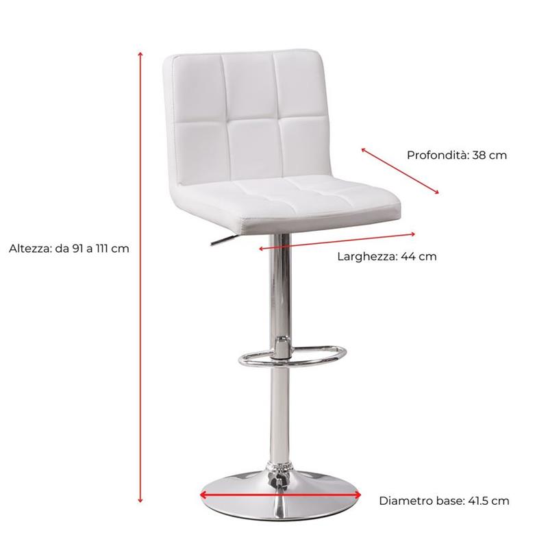 SGABI BAR CROSS WHITE
