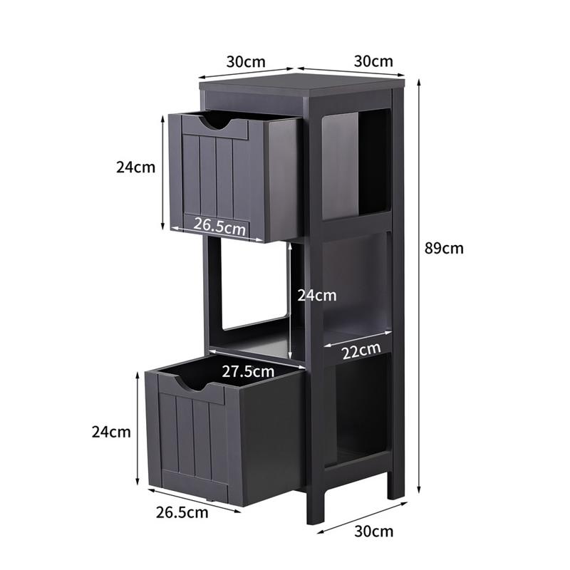 ELLA MOBILETTO BAGNO GRIGIO 30X30X89 CM
