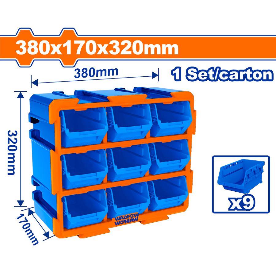 CASSETTIERA MODULARE 9 CASSETTI - 380X170X320MM