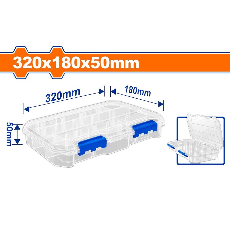 ORGANIZER TRASPARENTE L 13 SCOMPARTI - 320X180X50 MM