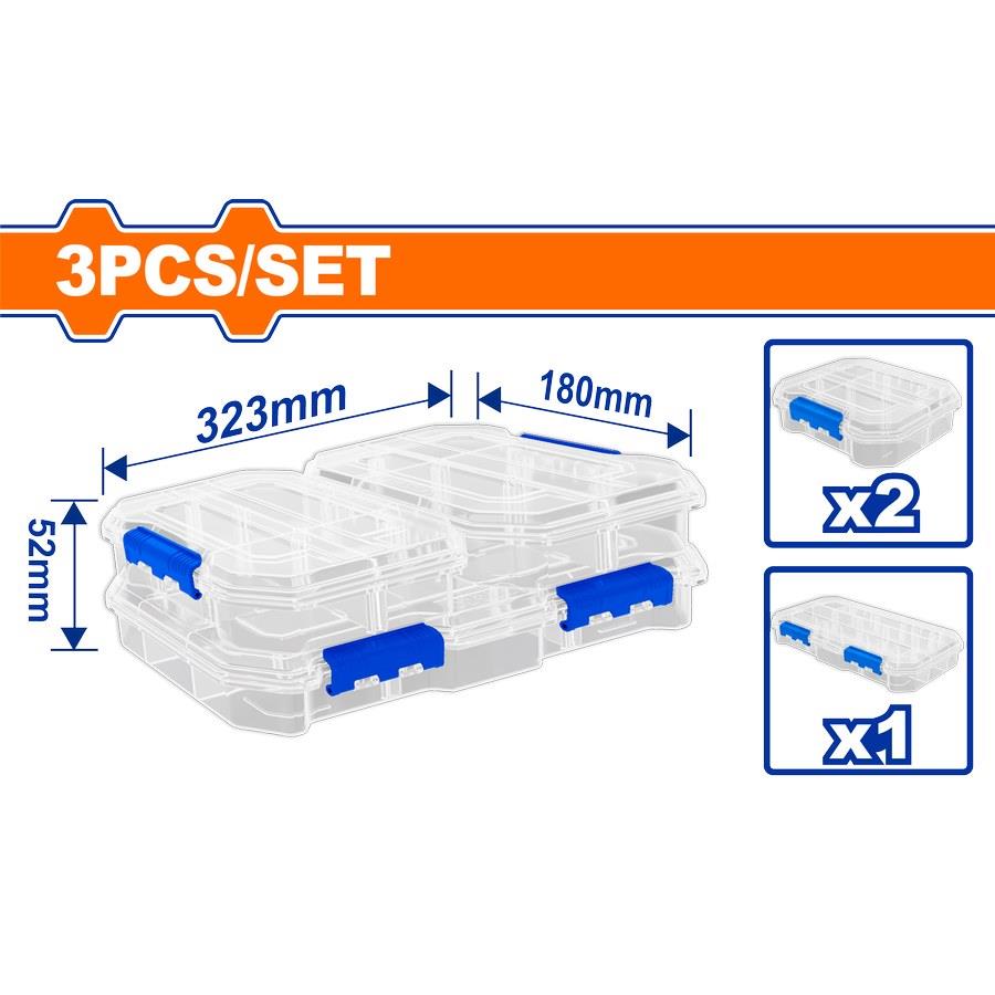 SET DI ORGANIZER TRASPARENTI DA 3 PZ