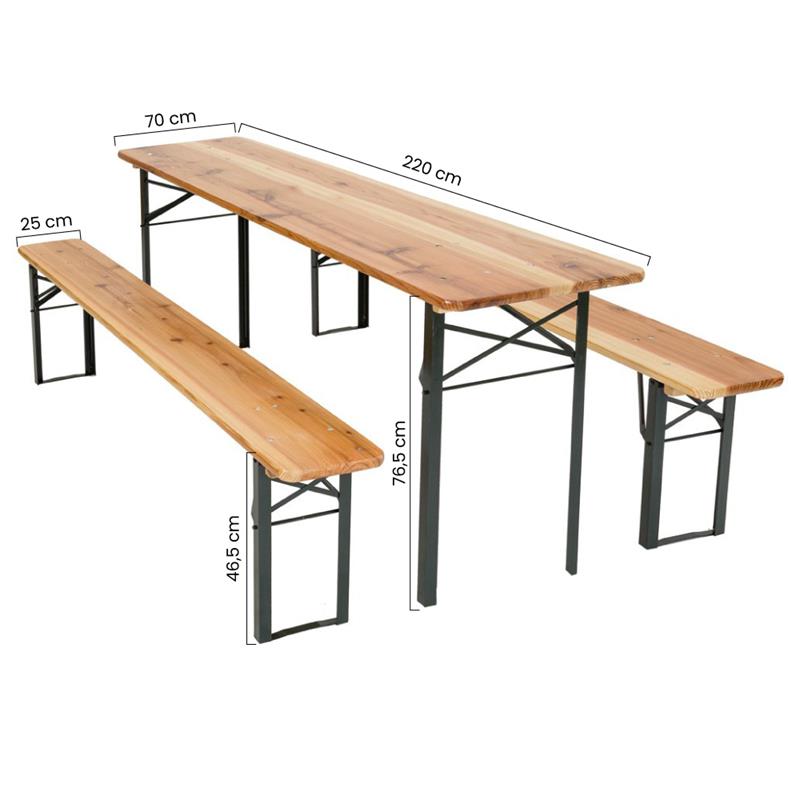 SET BIRRA 220X70XH76,5