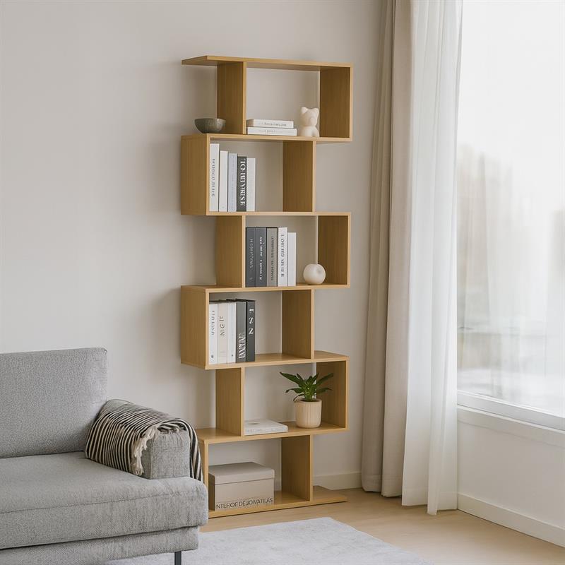 ZAGO LIBRERIA 6 RIPIANI ROVERE 80X25X192 CM
