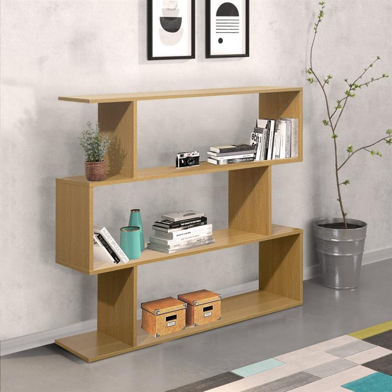 ZAGO LIBRERIA 3 RIPIANI ROVERE 110X25X97 CM