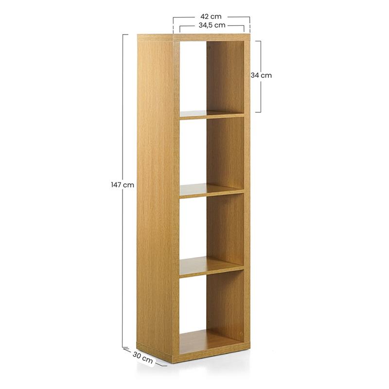 ELBA X4 LIBRERIA ROVERE 42X30X147 CM
