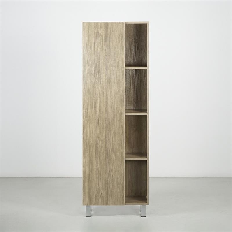 MOBILE COLONNA 1 ANTA ROVERE SCURO 50X24X140 CM