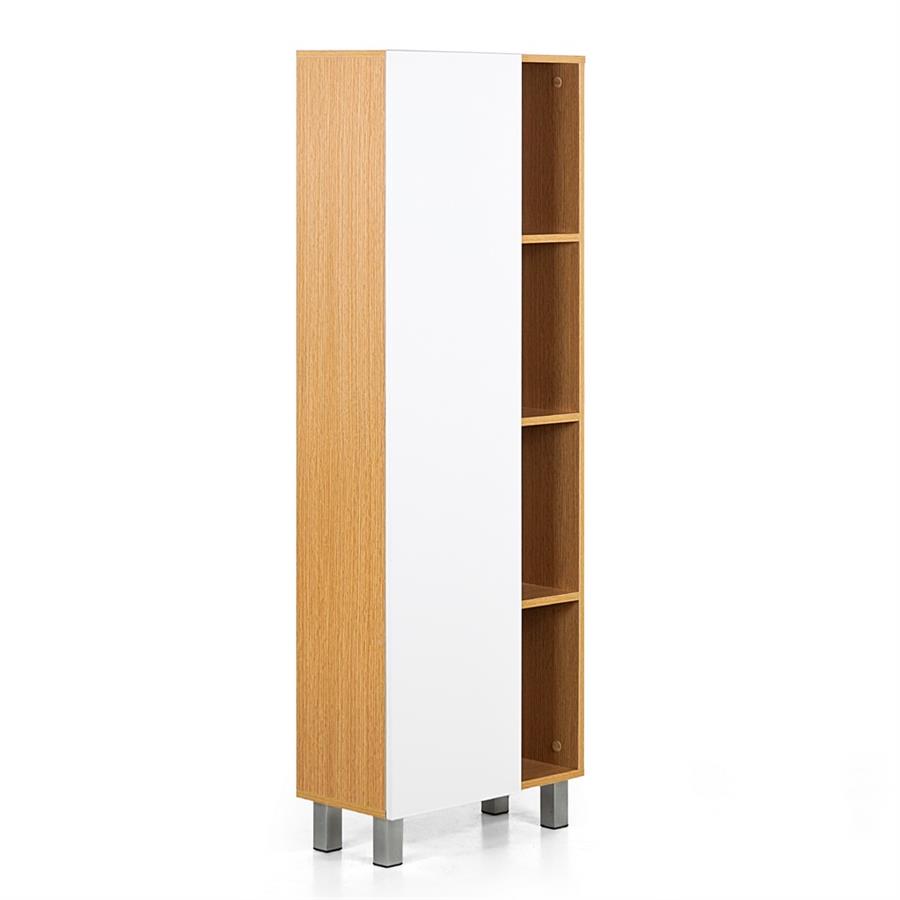 MOBILE COLONNA 1 ANTA BIACO/ROVERE 50X24X140 CM