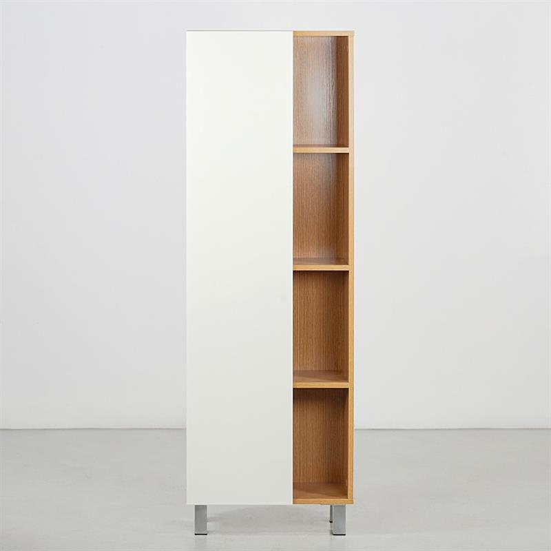 MOBILE COLONNA 1 ANTA BIACO/ROVERE 50X24X140 CM