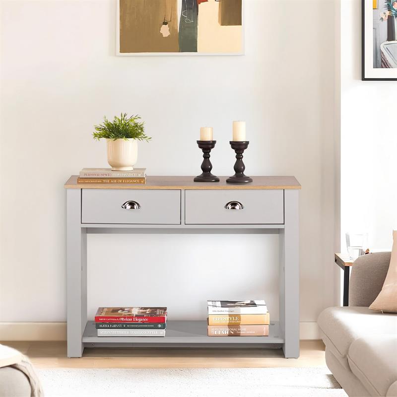 GINEVRA CONSOLLE GRIGIA 100X30X75 CM