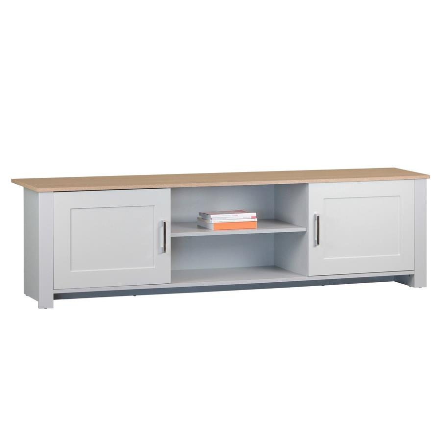 GINEVRA MOBILE TV GRIGIO TOP ROVERE 180X50X40 CM