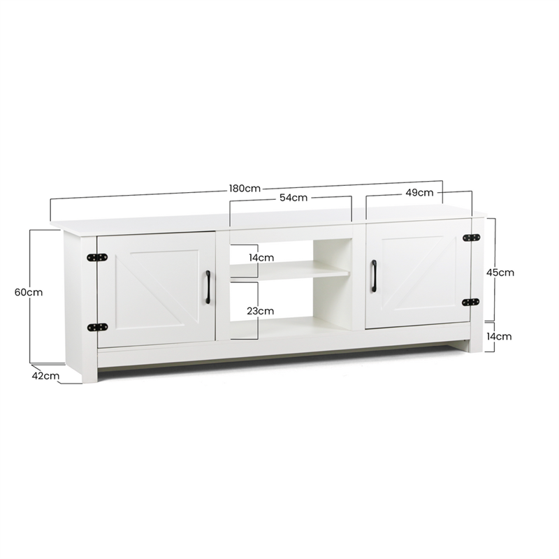 KENTUCKY MOBILE TV BIANCO 180X42X60 CM