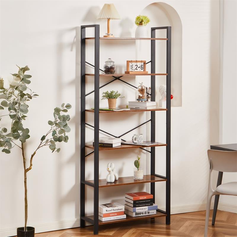 TYLER LIBRERIA INDUSTRIAL 6 RIPIANI 80X30X186 CM