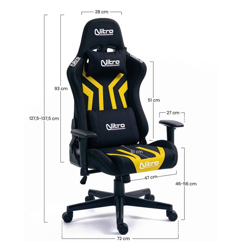 FLYCO PRO SEDIA GAMING GIALLO/NERA