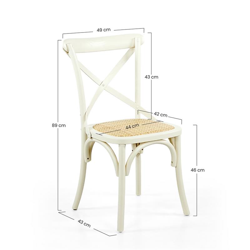 CROSS SEDIA OLMO AVORIO 46X42X87