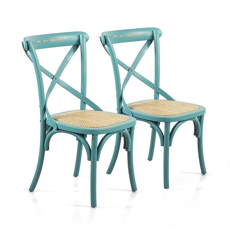 CROSS SEDIA AZZURRO DEK 46X42X87