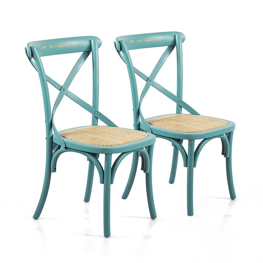 CROSS SEDIA AZZURRO DEK 46X42X87