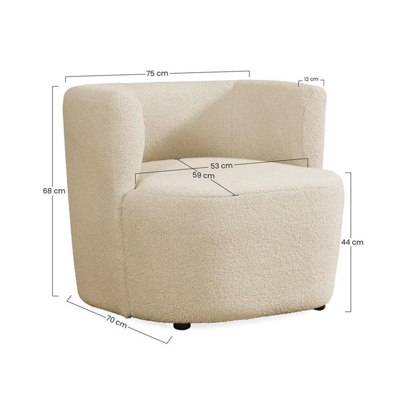 SEATTLE POLTRONA  TEDDY BEIGE #18