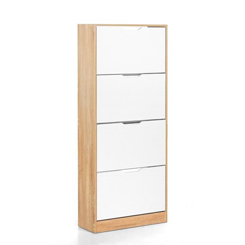 SKY SCARPIERA 4 ANTE BIANCA/ROVERE 63X24X150 CM