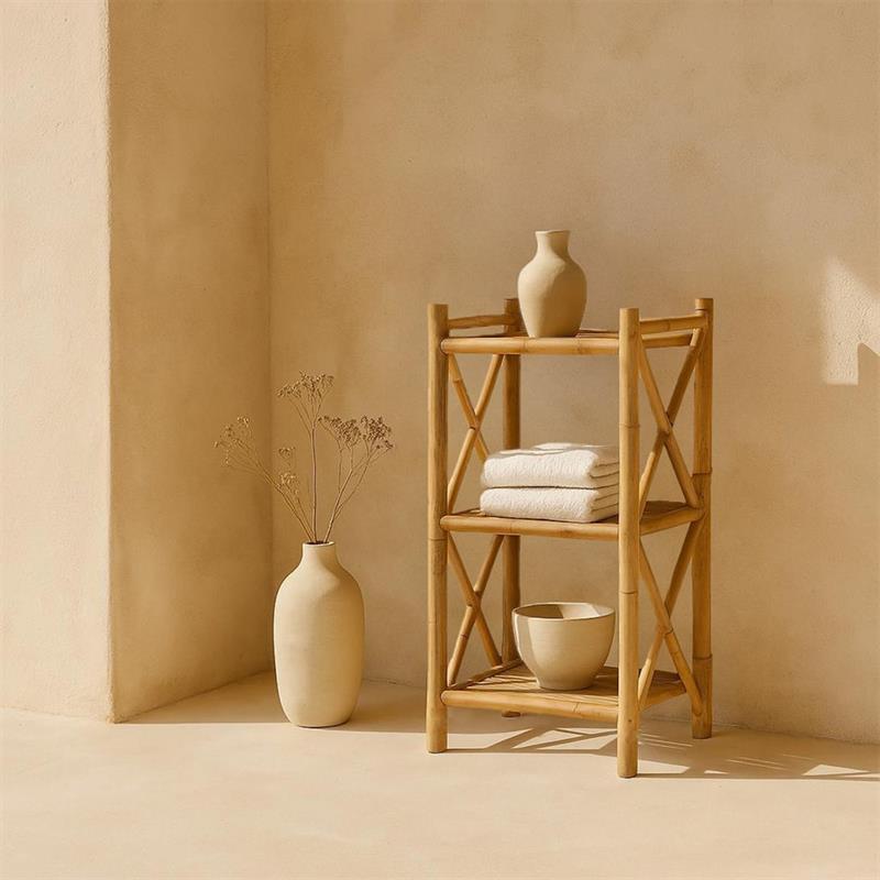 BAMBOO SCAFFALE 3 RIPIANI (35X35X81)