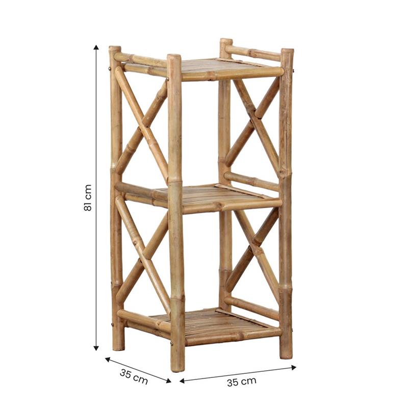 BAMBOO SCAFFALE 3 RIPIANI (35X35X81)