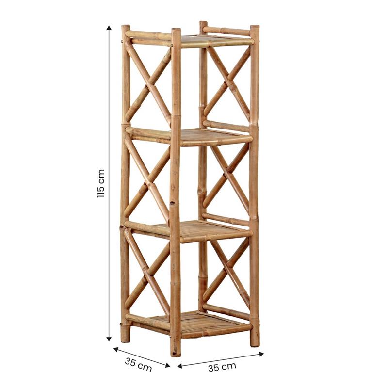 BAMBOO SCAFFALE 4 RIPIANI (35X35X115)