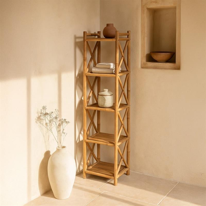 BAMBOO SCAFFALE 5 RIPIANI (35X35X152)