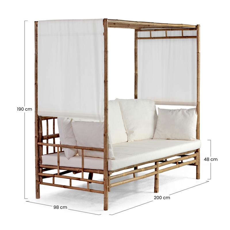 BAMBOO BALDACCHINO ECRU 200X98X190 CM