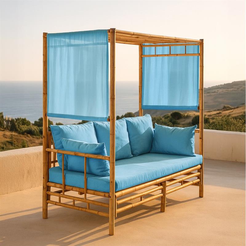 BAMBOO BALDACCHINO BLU 200X98X190 CM
