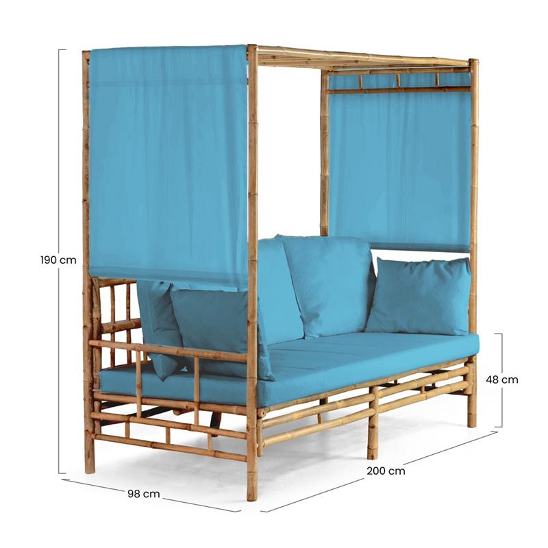 BAMBOO BALDACCHINO BLU 200X98X190 CM