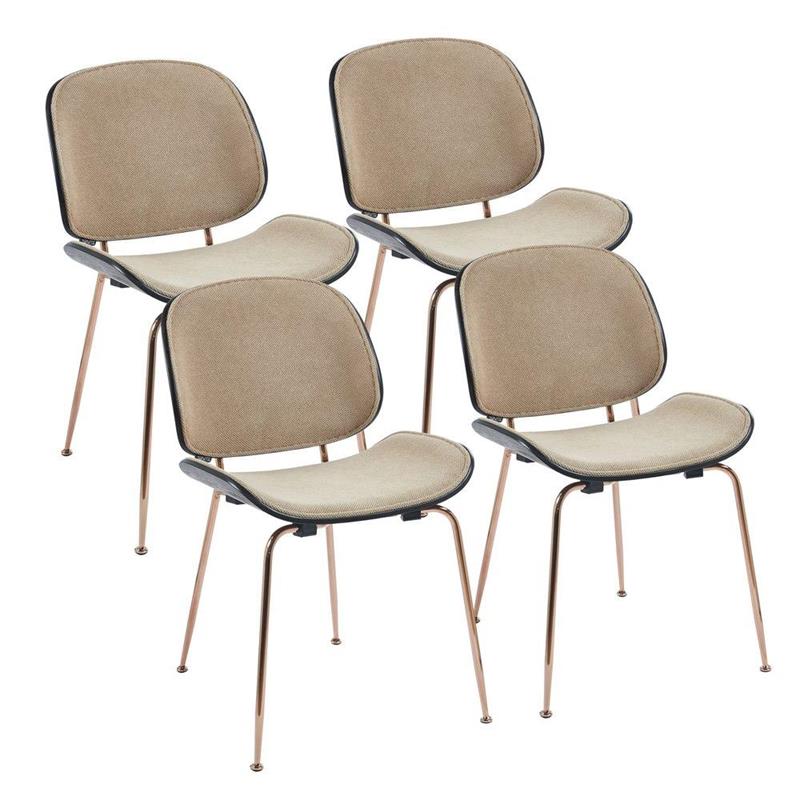 ELIZABETH SEDIA KHAKI #15 STRUTTURA ORO ROSA