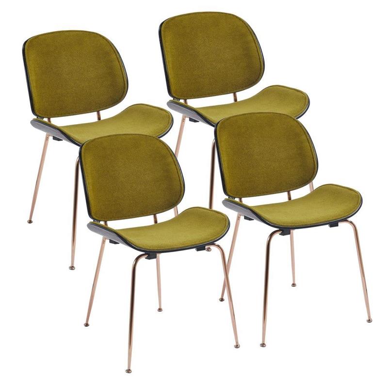 ELIZABETH SEDIA VERDE #35 STRUTTURA ORO ROSA