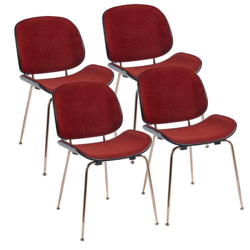 ELIZABETH SEDIA ROSSA #57 STRUTTURA ORO ROSA